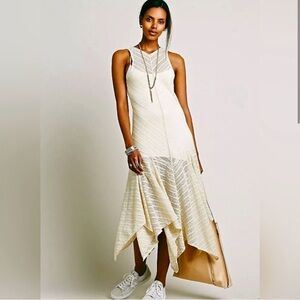 Free People Cream Sleeveless Dress